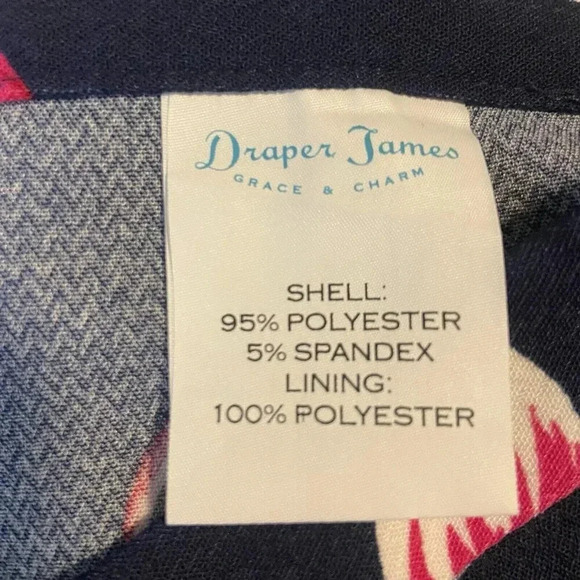 Draper James Darlington Floral Skirt Size 6 Navy‎ Blue Pink Tropical Resort - Picture 7 of 10